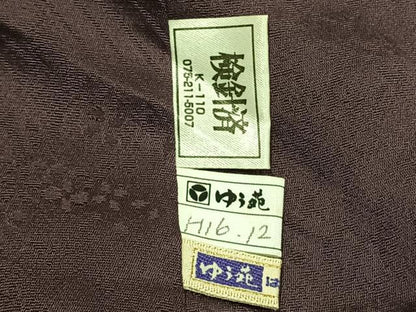 平和屋着物●訪問着　お召地　草花文　暈し染め　正絹　逸品　AABL3390fy