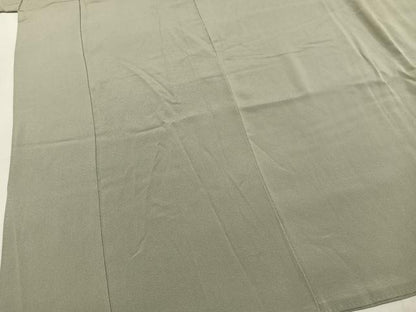 平和屋着物●上質な色無地　柳鼠色　正絹　逸品　未使用　AABL3392fy