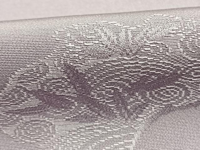 平和屋着物●上質な色無地　道長流水地紋　白藤色　正絹　逸品　AABL3393fy