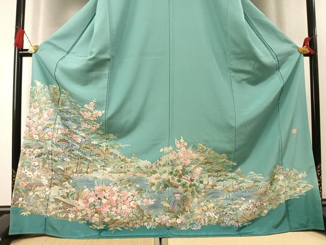 平和屋着物●豪華色留袖 中国三大刺繍 スワトウ刺繍 汕頭刺繍 総刺繍 芳州刺繍 作家物 松竹梅 暈し染め 金糸 ロング丈 逸品 AABL3395fy