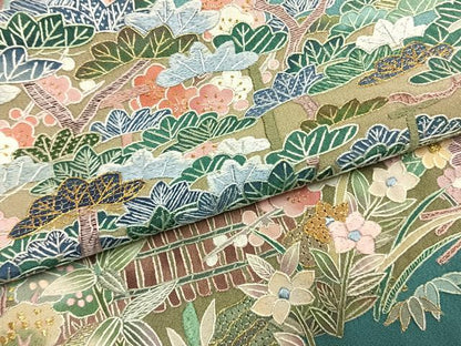 平和屋着物●豪華色留袖 中国三大刺繍 スワトウ刺繍 汕頭刺繍 総刺繍 芳州刺繍 作家物 松竹梅 暈し染め 金糸 ロング丈 逸品 AABL3395fy