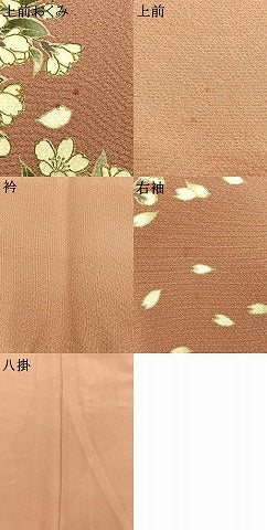 平和屋着物●訪問着　刺繍　枝桜　金糸　金彩　正絹　逸品　AABL3396fy