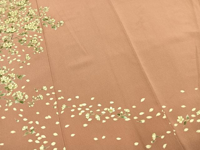 平和屋着物●訪問着　刺繍　枝桜　金糸　金彩　正絹　逸品　AABL3396fy
