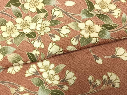 平和屋着物●訪問着　刺繍　枝桜　金糸　金彩　正絹　逸品　AABL3396fy