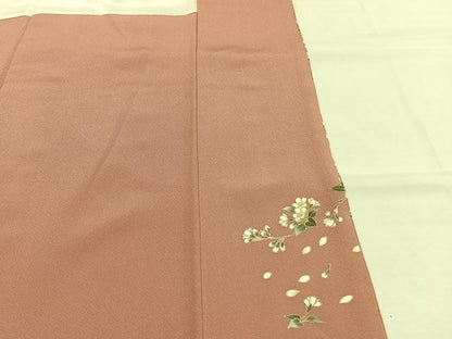 平和屋着物●訪問着　刺繍　枝桜　金糸　金彩　正絹　逸品　AABL3396fy