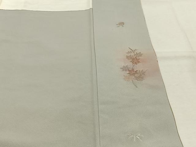 平和屋着物●訪問着　中国三大刺繍　スワトウ刺繍　汕頭刺繍　総刺繍　風景花文　暈し染め　正絹　逸品　AABL3399fy