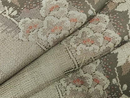 平和屋着物●本場大島紬　9マルキ　枝梅文　正絹　逸品　未使用　AABL3402fy
