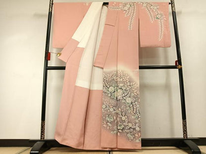 平和屋着物●越後十日町の一流染匠　桐屋・翠山工房　訪問着　絞り　辻が花　暈し染め　正絹　逸品　AABL3408fy