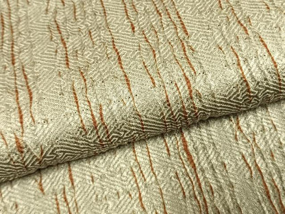 平和屋着物●上質な小紋　杢目絞り　間道　正絹　逸品　AABL3409fy