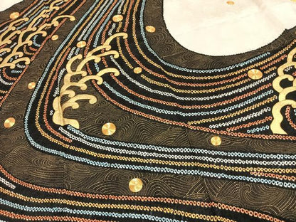 平和屋着物●豪華振袖　絞り　駒刺繍　唐草文　金彩　正絹　逸品　AABL3410fy