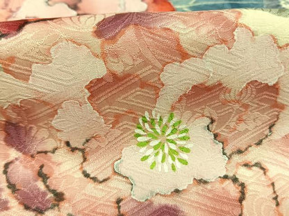 平和屋着物●豪華振袖　絞り　手描き　草花文　暈し染め　正絹　逸品　AABL3411fy