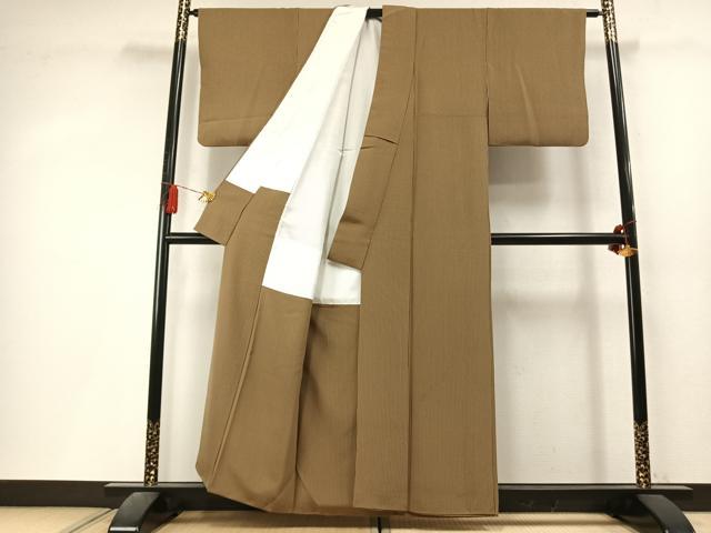 平和屋着物●上質な小紋　縞　正絹　逸品　AABL3413fy