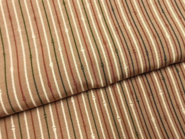 平和屋着物●上質な小紋　紬地　竹　正絹　逸品　未使用　AABL3414fy
