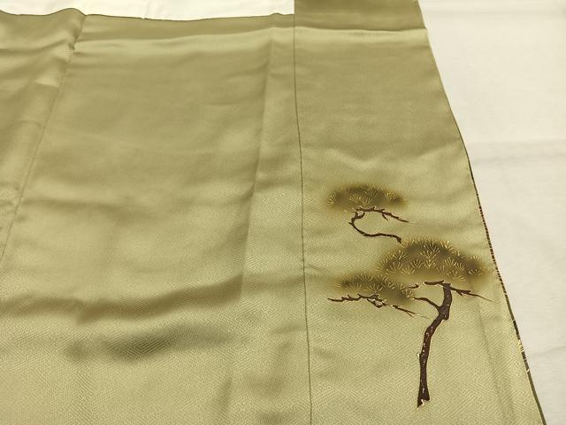 平和屋着物●豪華色留袖　作家物　老松　鶴　暈し染め　金彩　正絹　逸品　未使用　AABL3416fy