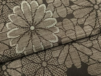 平和屋着物●本場大島紬　9マルキ　花尽くし　正絹　逸品　AABL3420fy