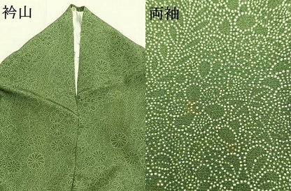 平和屋着物●江戸小紋　草花文　正絹　逸品　AABL3422fy