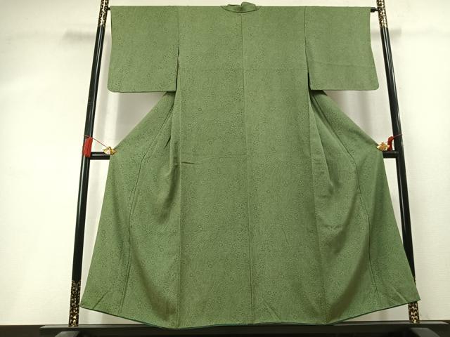 平和屋着物●江戸小紋　草花文　正絹　逸品　AABL3422fy