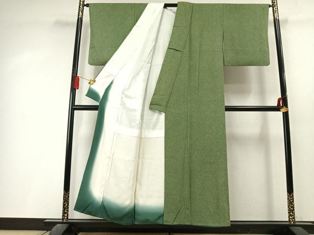 平和屋着物●江戸小紋　草花文　正絹　逸品　AABL3422fy