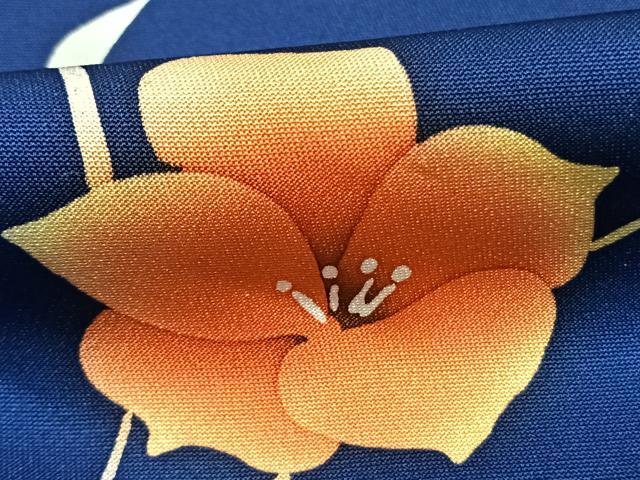 平和屋着物●上質な小紋　草花文　正絹　逸品　未使用　AABL3427fy