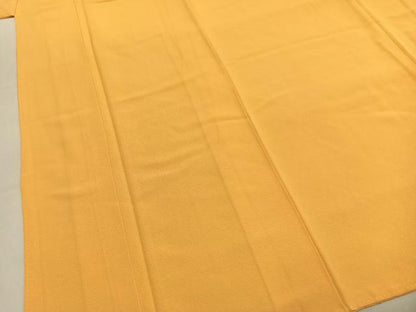 平和屋着物●上質な色無地　柑子色　正絹　逸品　未使用　AABL3429fy