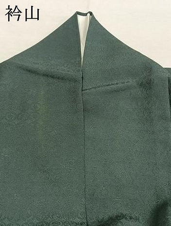 平和屋着物●上質な色無地　丸地紋　虫襖色　ロング丈　正絹　逸品　AABL3435fy