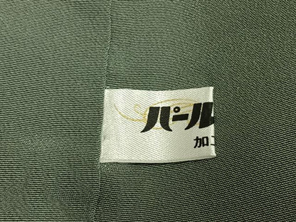 平和屋着物●上質な色無地　丸地紋　虫襖色　ロング丈　正絹　逸品　AABL3435fy