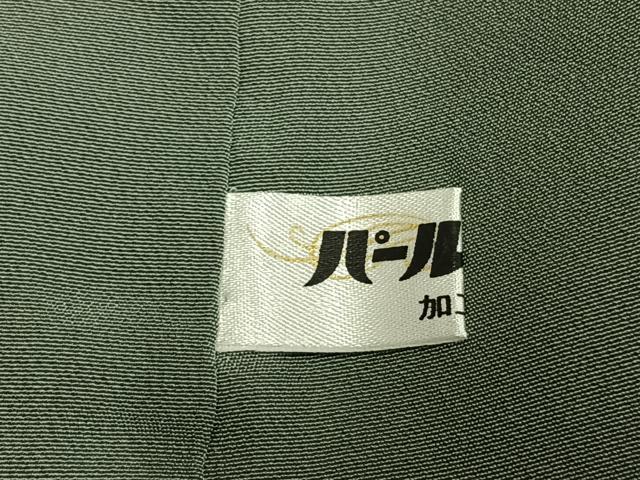 平和屋着物●上質な色無地　丸地紋　虫襖色　ロング丈　正絹　逸品　AABL3435fy