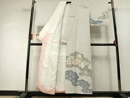 平和屋着物●訪問着　絞り　辻が花　正絹　逸品　AABL3441fy