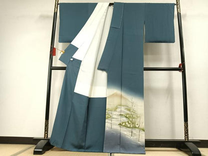 平和屋着物●豪華色留袖　尾瀬　暈し染め　銀彩　正絹　逸品　未使用　AABL3442fy