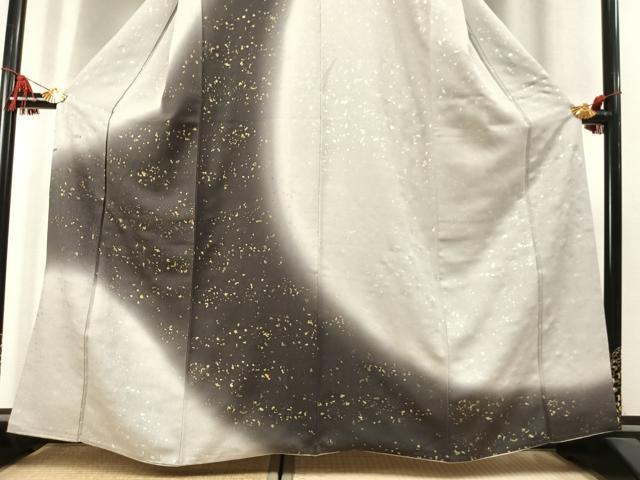 平和屋着物●訪問着　刺繍　散らし文様　暈し染め　金糸　金銀彩　正絹　逸品　AABL3444fy