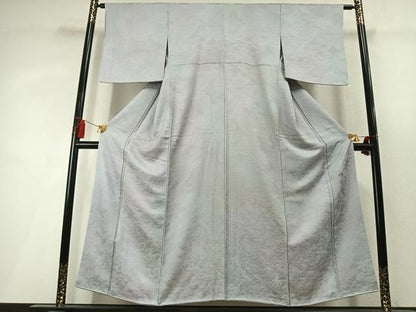 平和屋着物●日展作家　山本唯与志　レリーフ染　小紋　霞地紋　暈し染め　正絹　逸品　AABL3446fy