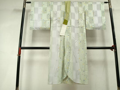 平和屋着物●長襦袢　無双仕立て　舞桜鞠文　正絹　逸品　AABL3447fy