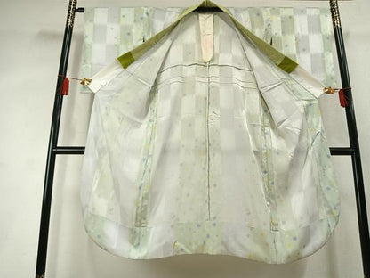 平和屋着物●長襦袢　無双仕立て　舞桜鞠文　正絹　逸品　AABL3447fy