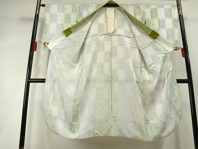 平和屋着物●長襦袢　無双仕立て　舞桜鞠文　正絹　逸品　AABL3447fy
