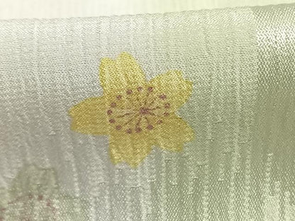 平和屋着物●長襦袢　無双仕立て　舞桜鞠文　正絹　逸品　AABL3447fy