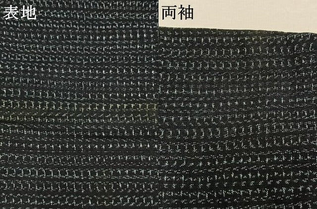 平和屋着物●男性　久留米絣　幾何学文様　綿　逸品　AABL3454fy
