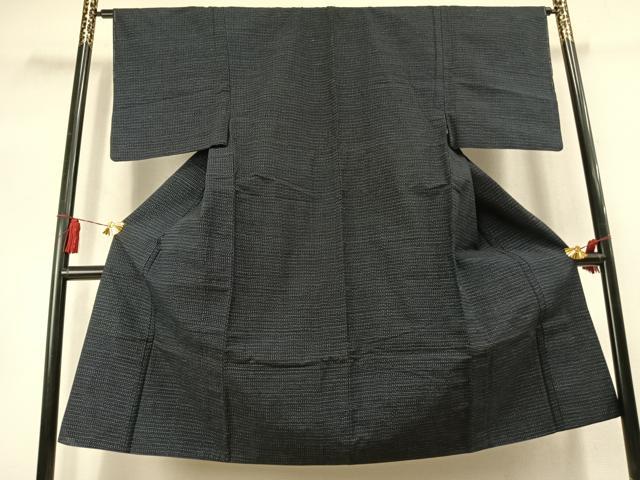 平和屋着物●男性　久留米絣　幾何学文様　綿　逸品　AABL3454fy