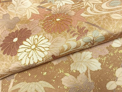 平和屋着物●豪華色留袖　駒刺繍　花鳥文　金彩　正絹　逸品　AABL3456fy