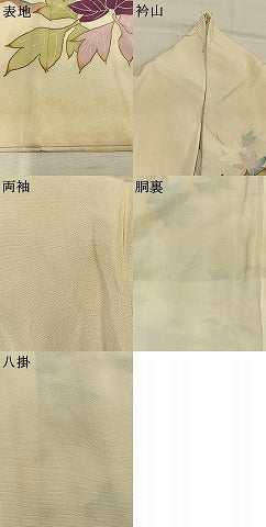平和屋着物●豪華振袖　作家物　草花文　金彩　正絹　逸品　AABL3457fy