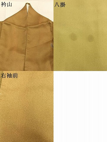平和屋着物●訪問着　蔦の葉文　金彩　正絹　逸品　AABL3473fy