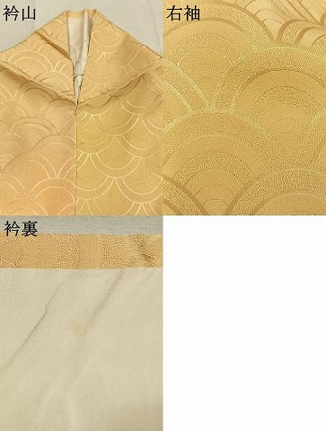 平和屋着物●上質な小紋　青海波地紋　暈し染め　正絹　逸品　AABL3475fy