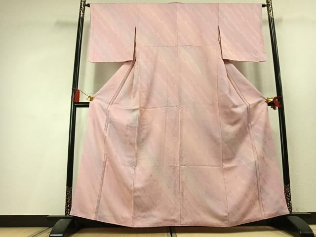 平和屋着物●酒井隆嗣　小紋　斜縞　暈し染め　正絹　逸品　未使用　AABL3476fy