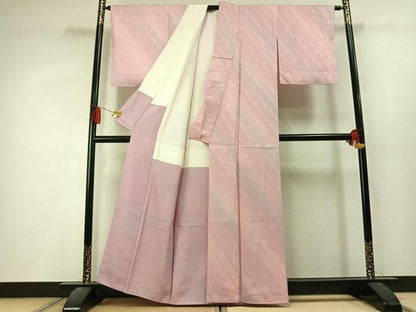 平和屋着物●酒井隆嗣　小紋　斜縞　暈し染め　正絹　逸品　未使用　AABL3476fy