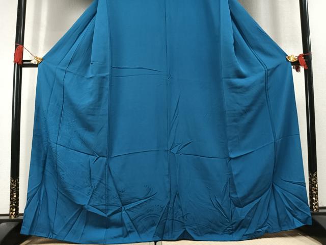 平和屋着物●色留訪問着　立波地紋　花浅葱色　正絹　逸品　AABL3477fy
