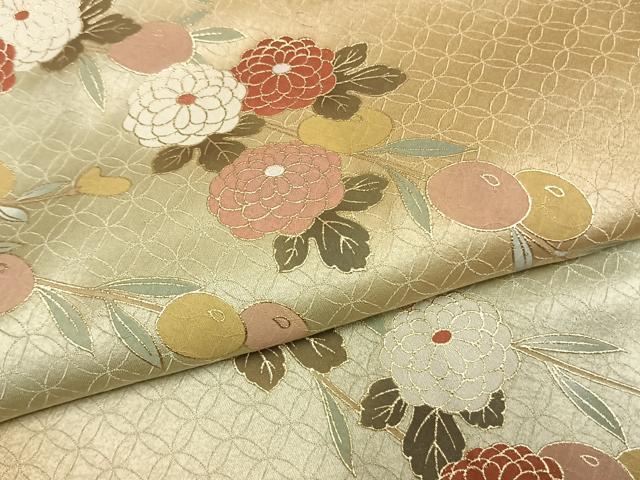 平和屋着物●訪問着　枝花文　暈し染め　金彩　ロング丈　正絹　逸品　AABL3481fy