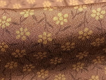 平和屋着物▼上質な小紋　草花間道　正絹　逸品　AABL3483fy