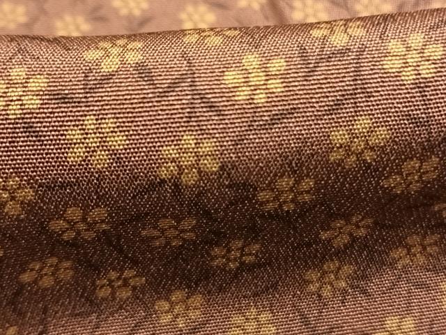 平和屋着物▼上質な小紋　草花間道　正絹　逸品　AABL3483fy