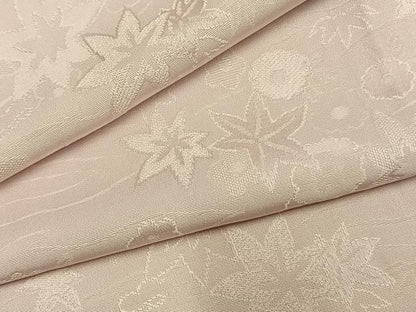 平和屋着物●上質な色無地　舞花地紋　薄桜色　正絹　逸品　AABL3488fy