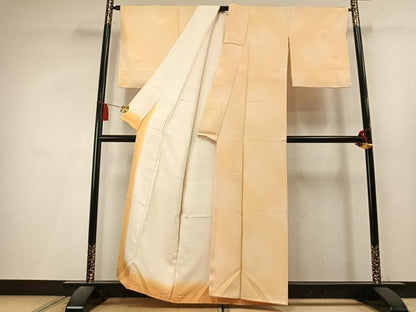 平和屋着物●上質な小紋　枝松地紋　暈し染め　正絹　逸品　AABL3492fy
