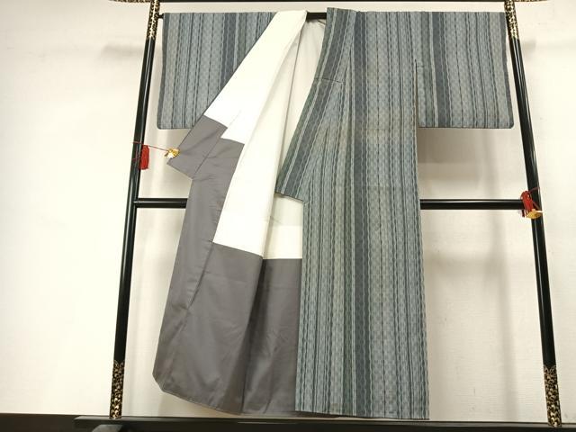 平和屋着物●上質な紬　立涌間道　正絹　逸品　AABL3504fy